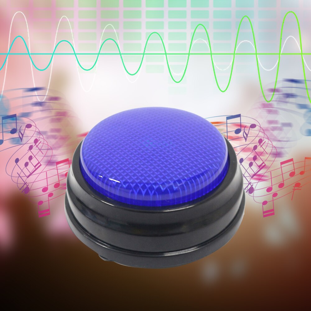 Botón de llamada grabable, timbre de respuesta con función LED, juguete educativo para el idioma del niño en cuatro colores