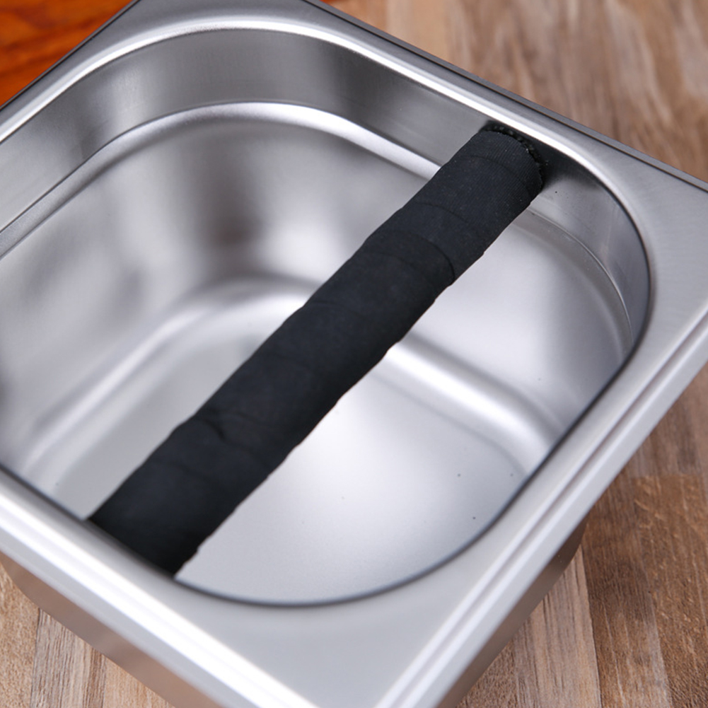 Bin Stainless Steel Coffee Knock Box Durable Home Use Silver Container Tray Practical Deep Coffee Supplies Kitchen Tool