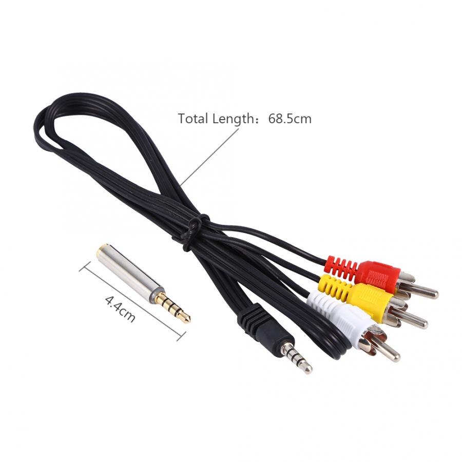 AV Cable de Video AV Cable para Raspberry Pi 2 Modelo B, modelo B + enchufe y Cable AV Cable de Video AV Cable