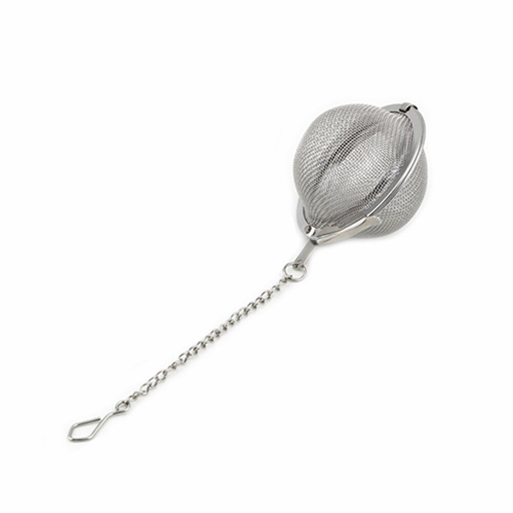 Stainless Steel Infuser Strainer Mesh Tea Spoon Locking Spice Egg Shaped Ball: Default Title