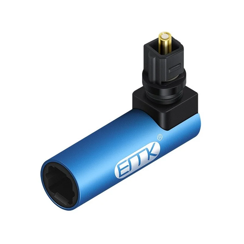 Full EMK Right Angle Digital Optical Audio Cable SPDIF Toslink 90 Degree Optical Adapter for Speaker Soundbox TV