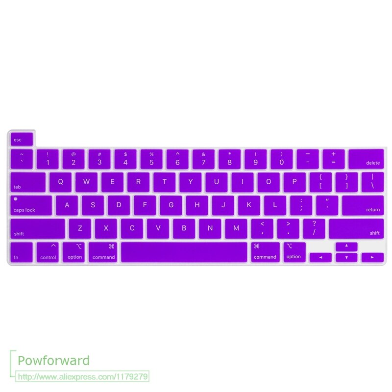 Silicone Keyboard Cover Protector Silicone Skin for MacBook Pro 16 inch Release with Touch Bar & Touch ID A2141: Purple