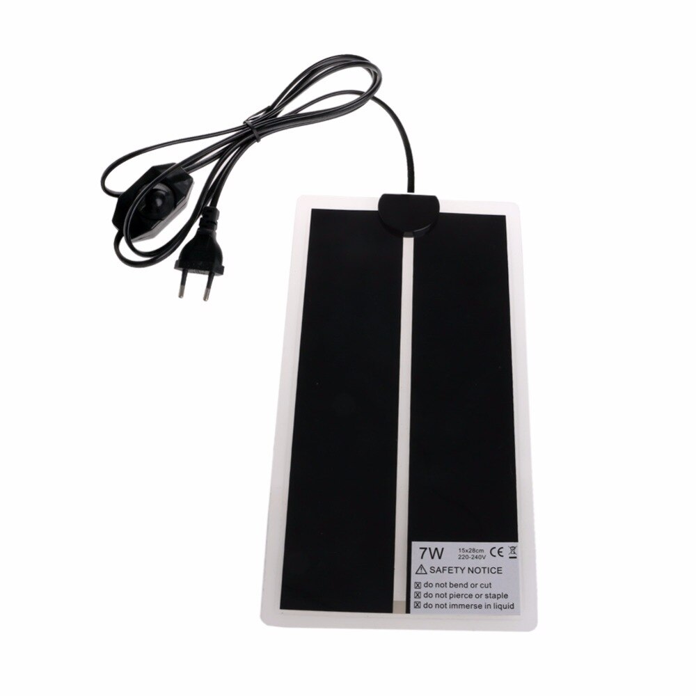 5/7/14/20/28W 220-240V Eu Plug Verstelbare Temperatuur Huisdier Verwarming mat Schildpad Amfibieën Warmer Bed Mat Reptielen Levert C42