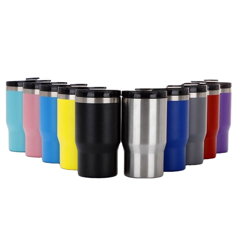 14oz Can Cooler Stainless Steel Insulated Skinny Beer Cooler Insulator Holder With 2 Lids Thermos Copo Termico Water Bottle