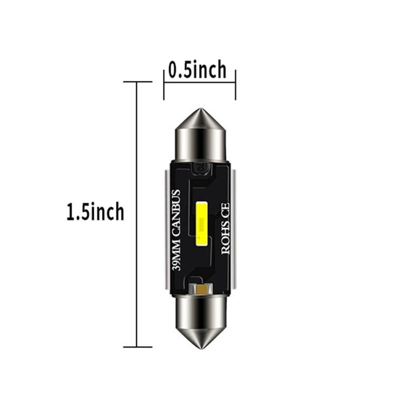 Bombilla de lectura Canbus superbrillante para coche, luz de lectura para Interior, sin errores, C5W, C10W, 31mm, 36mm, 39mm, 41mm, 1 ud.: 39MM