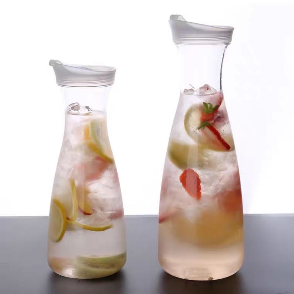 Jarra de plástico para agua y zumo, recipiente de gran capacidad, resistente al calor, 1100/1600ml