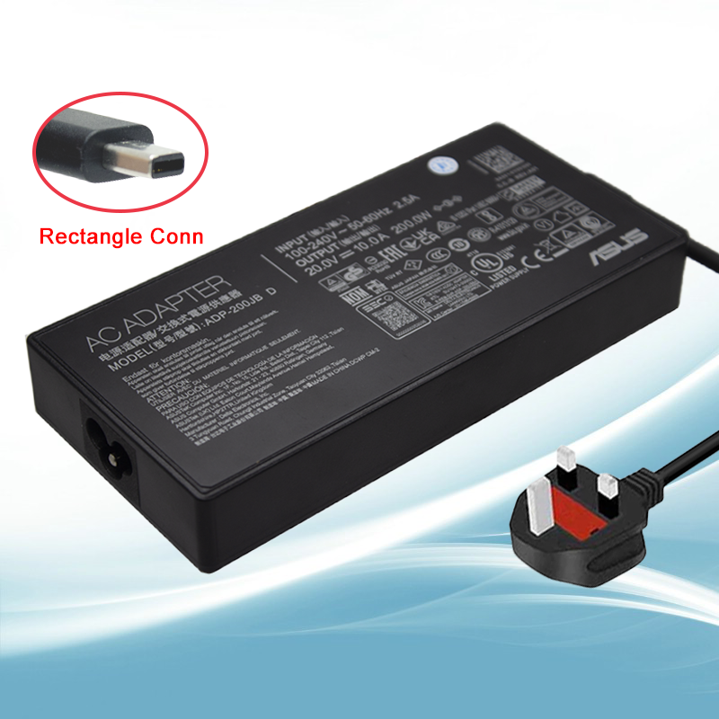 20V 10A 200W ADP-200JB D Rectangle Conn AC Adapter Power Laptop Charger For ASUS TUF Gaming A14 ) FA401WV: Yellow