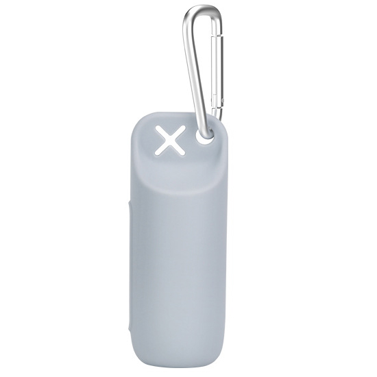 Silicone Dog Poop Bags Holder dog bags dispenser walking stand portable feces collection bag hanging ring silicone storage box: Light Grey