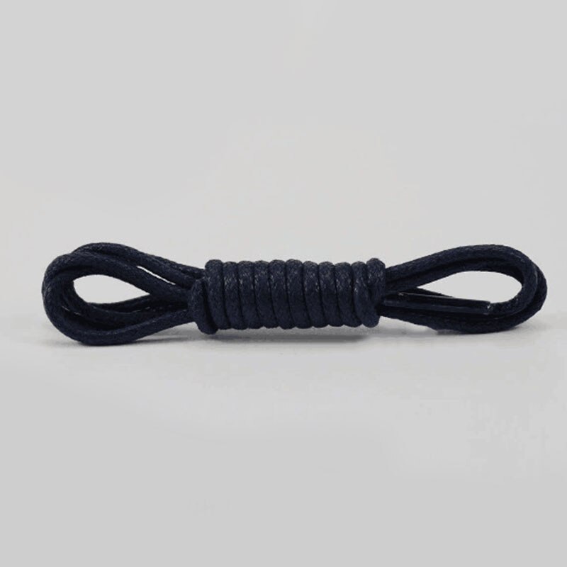 1 paar Stiefel Schnürsenkel Baumwolle Gewachste Schnürsenkel Runde Schnürsenkel Stiefel Schuhe Schnürsenkel Wasserdichte Leder Schnürsenkel Für Schuhe Saiten: Marine Blau