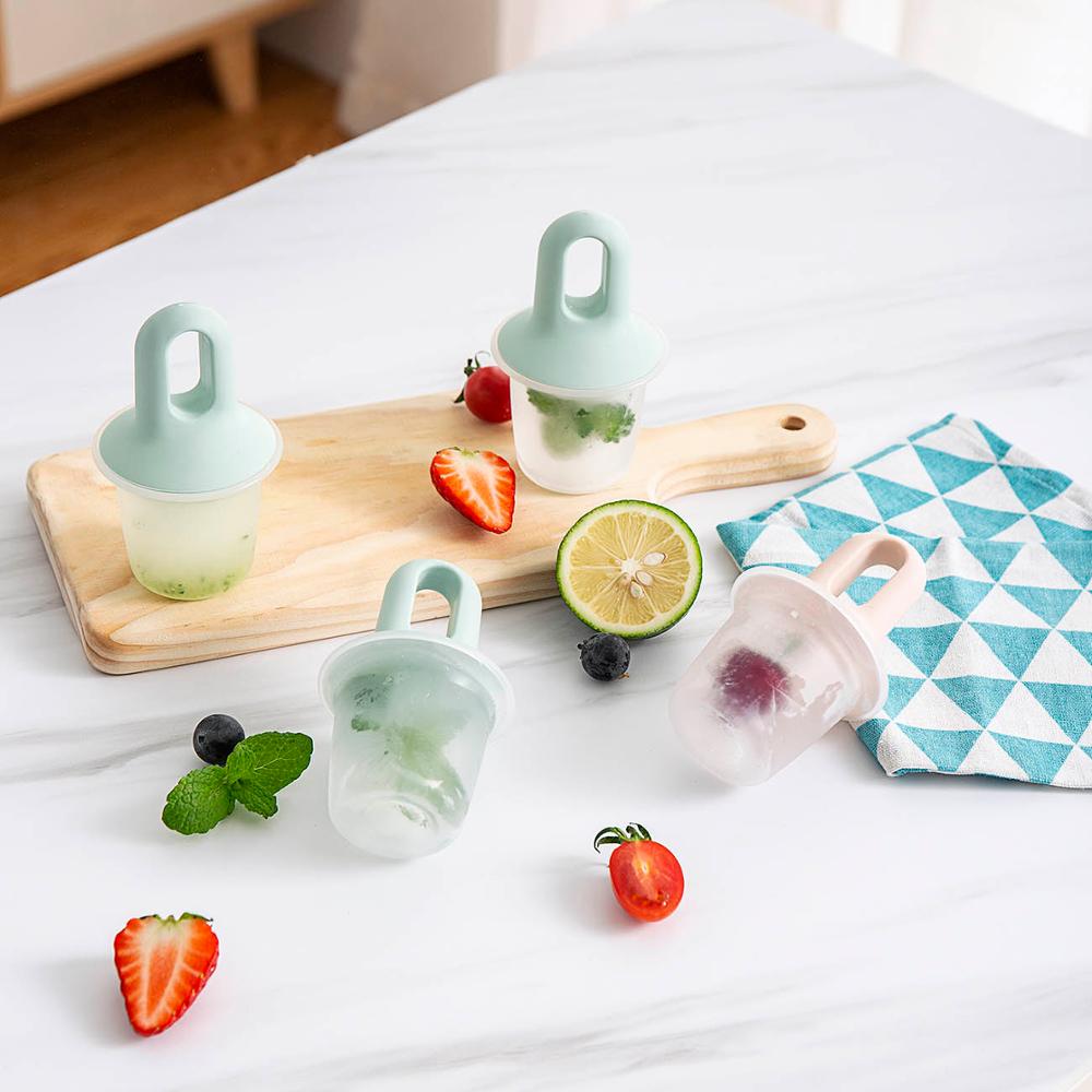Molde redondo para hacer helados, palito de cubitos de hielo, bandeja de hielo casera, funda duradera, herramienta para postres