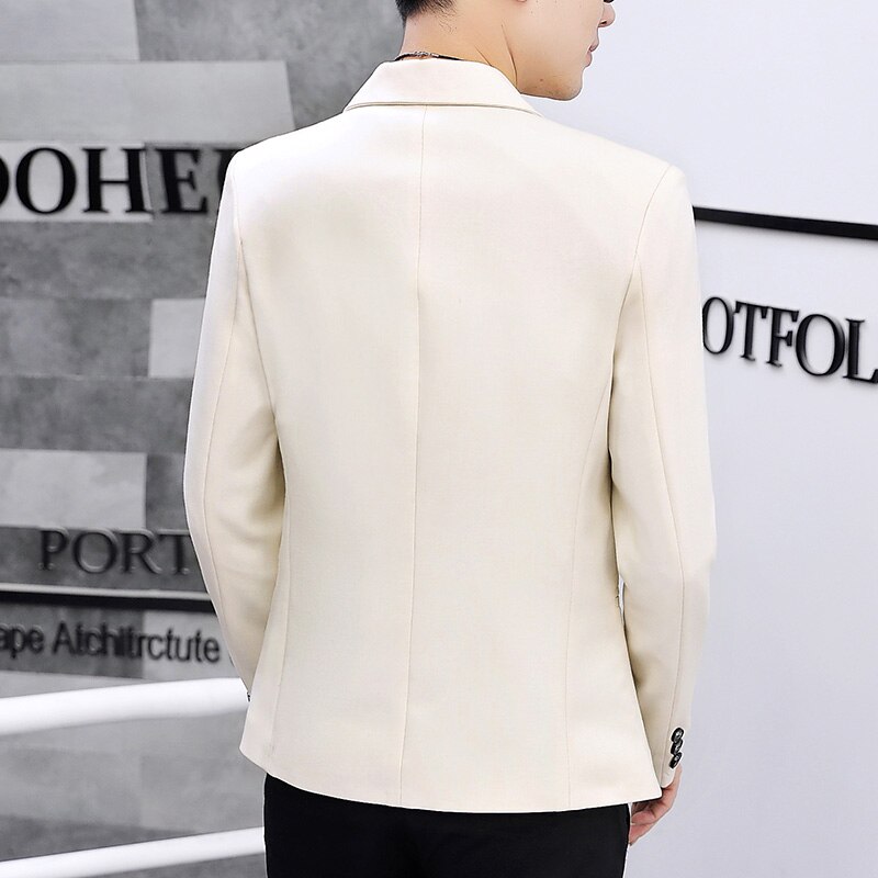 Ternos masculinos coreano magro ternos de negócios primavera e outono jaquetas masculinas casuais único ocidental moda masculina na moda bonito pequeno