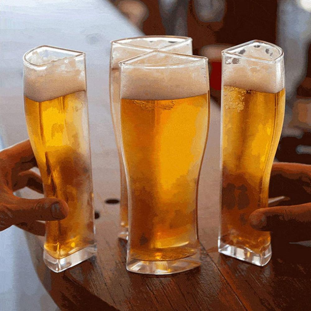 Beer Glasses 4 in 1 Acrylic Plastic Beer Mug Super Schooner Beer Glasses Pub Style Beer Glasses Home Dining Bar Beer Glasses