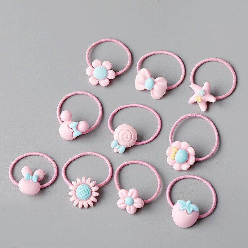 20/40 stuks kleurrijke elastische haarbanden voor meisjes, leuke haarelastiekjes voor kinderen, paardenstaarthouders, scrunchie en haaraccessoires.