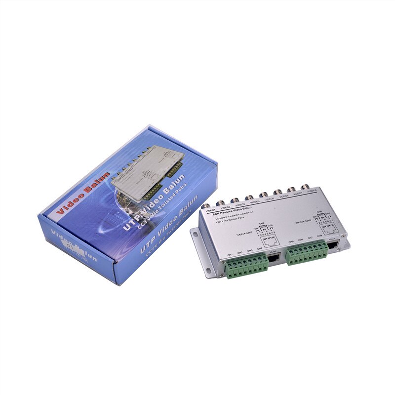 8Ch Passive Video Balun The BNC To UTP RJ45 Cat5 Camera Dvr Transceiver