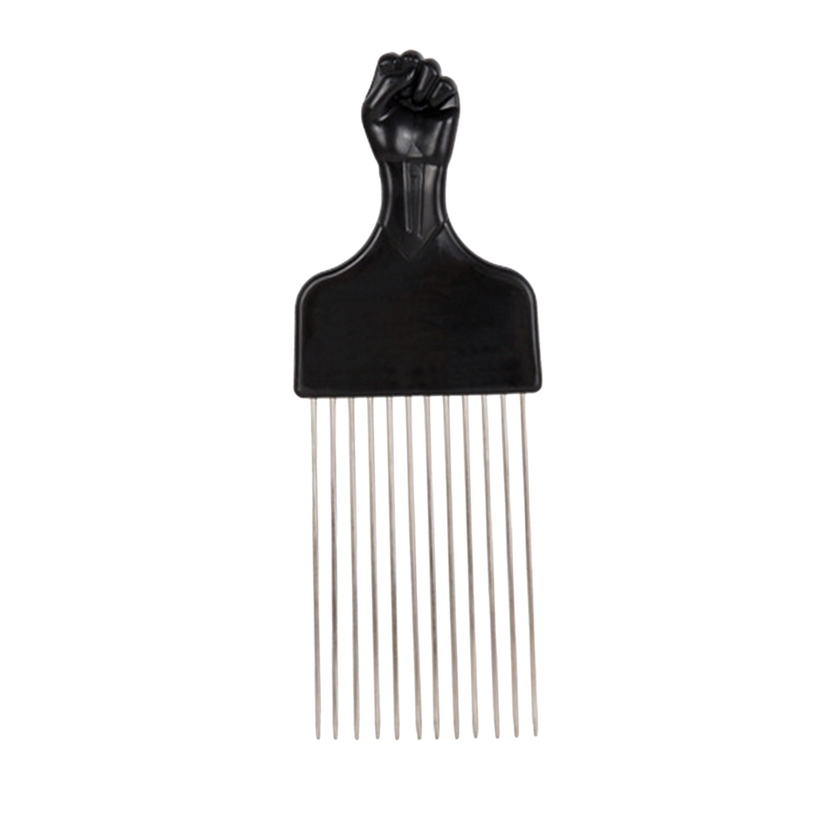 Peine Afro Americano para peluquería, herramienta para desenredar la peluca, estilismo del cabello para uso doméstico, peines de Metal negro para pelo de selección Afroamericana: Type 2