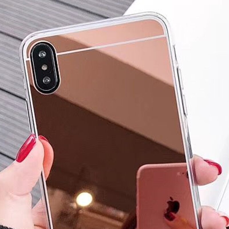 Luxury Mirror Case For Oppo A1k Cases Silicon Hard PC Protective Phone Bumper Realme 3 Pro Realme 5 Realme C2 Cover Coque Fundas: For Oppo A1k / Rose Gold Case