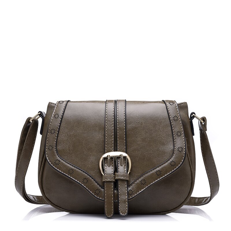 LOVEVOOK frauen umhängetasche weibliche aushöhlen sattel tasche PU damen schulter tasche frauen umhängetaschen kleine geldbörsen: Dark Green