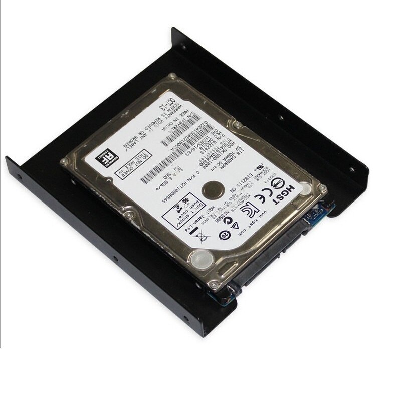 Adaptador de soporte de bandeja muelle, 2 paquetes de disco duro HDD negro de 2,5 "SSD a 3,5"