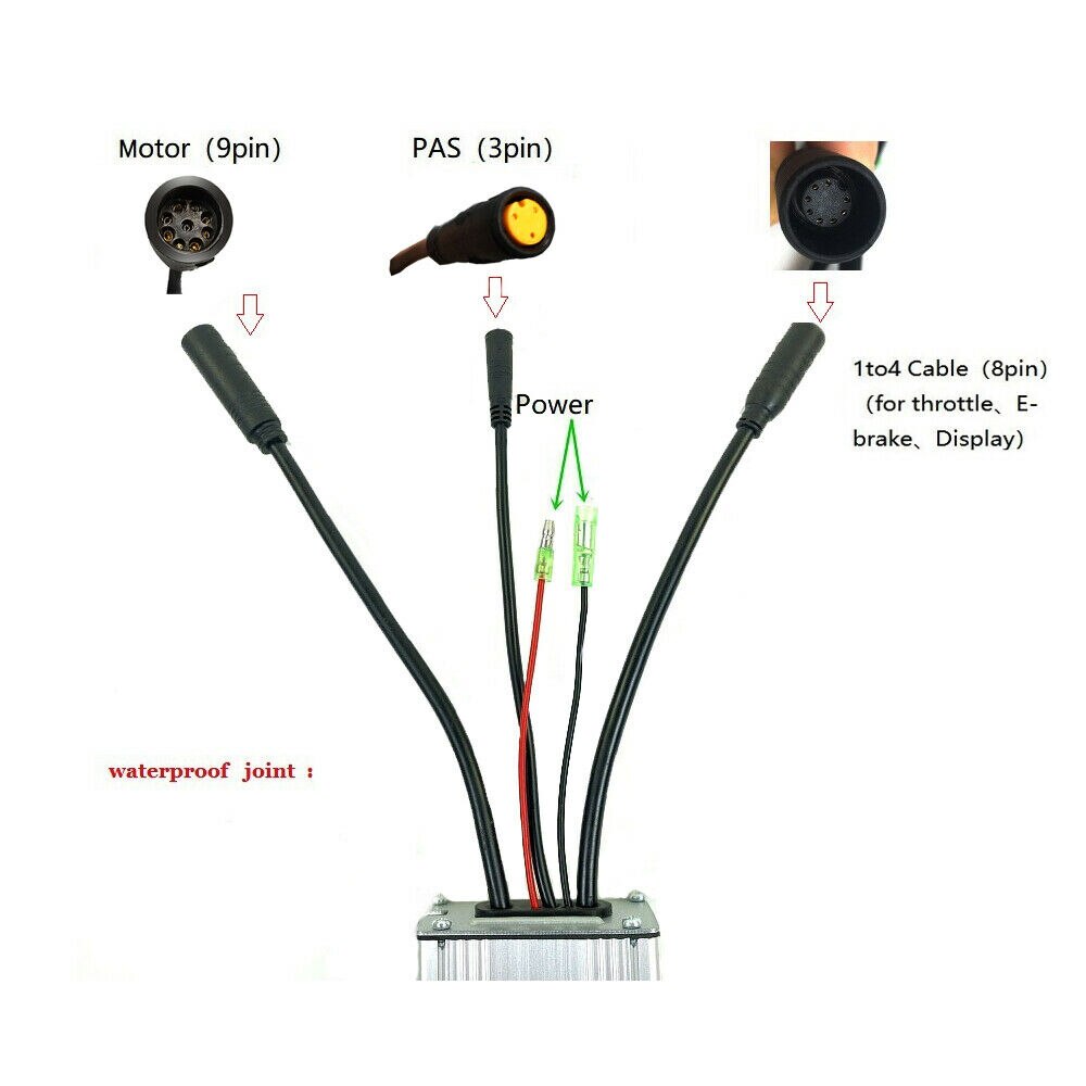 48V 36V 17/30A Controller Voor 500W 750W Borstelloze Motor Elektrische Fiets Waterdicht Kt Controller elektrische Fiets Accessorice