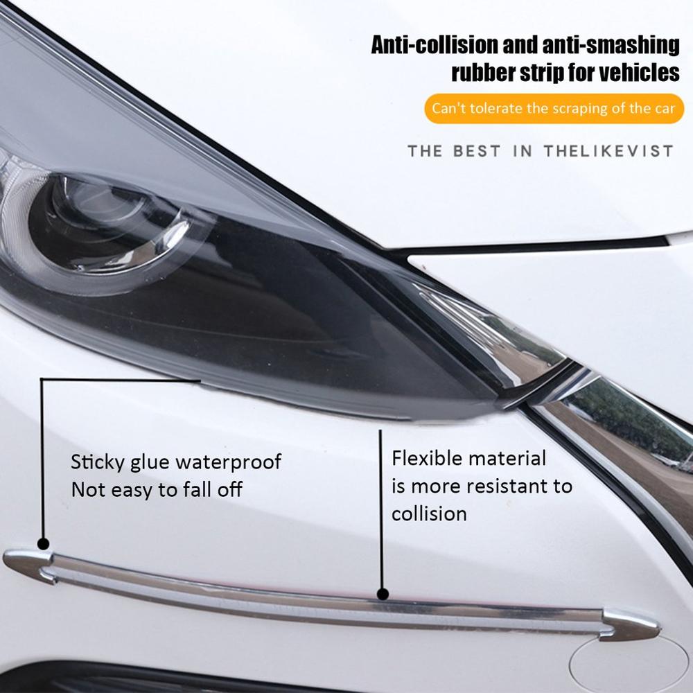 PVC Car Edge Anti-collision Strip Striped Bumper Protector Protective Guard Bar Anti-rub Scraping Strip