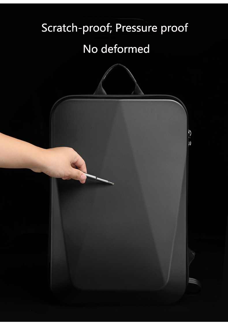 15,6-Zoll-Laptop-Rucksack mit Hartschale für Herren, wasserdicht, Diebstahlschutz, erweiterbar, TSA-Schloss, Spielen-Pack, luxuriöser Geschäft-Rucksack, USB-Aufladung