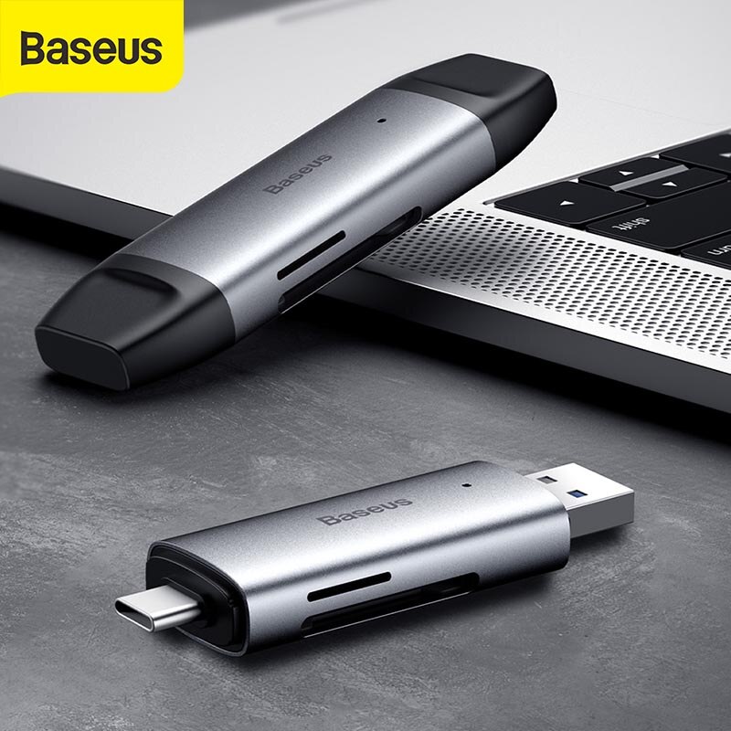 Baseus Universal High Speed USB 3.0 lettore di schede SD/TF Slot per scheda Flash adattatore per scheda Flash per lettore di schede per Laptop per telefono cellulare