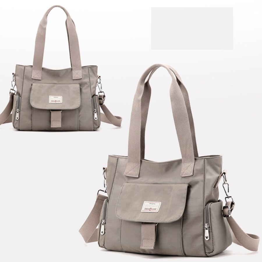 Multi-Gelaagde Lichtgewicht Single-Schouder Messenger Bag Oxford Doek Grote Capaciteit Vrouwen HandbagB618: grey