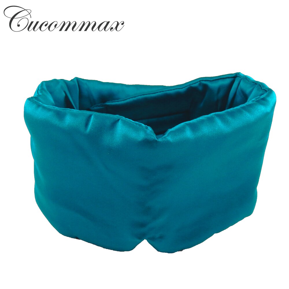 Cucommax 100%  natuurlijk zijden slaapmasker voor de ogen, dikker slaapmasker, zwart masker, verband voor de ogen tijdens het slapen - msk 54