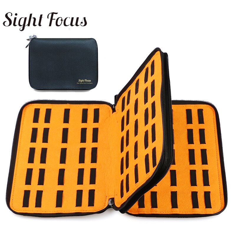 18 Slot Travel Watch Storage Box Watchband Storage Case for Apple Watch band Strap Organizer Watch Holder Black Display Case Box: black with orange