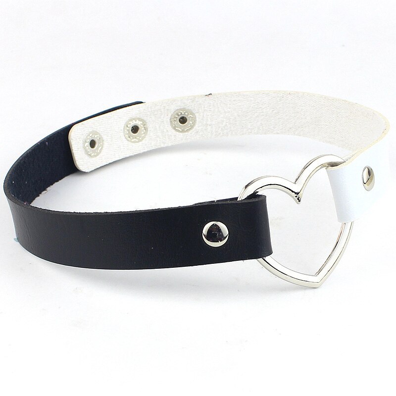 Punk Pu Leer Liefde Hart Kraag Choker Ketting Goth Gothic Rock Trend Sieraden Verjaardagsfeestje Pu Lederen Kraag Ketting