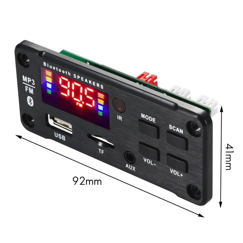 2X Versterker 25Wx2 12V Mp3 Decoder Board Audio Module Bluetooth 5.0 Draadloze Muziek Auto Mp3 Speler Met Bluetooth