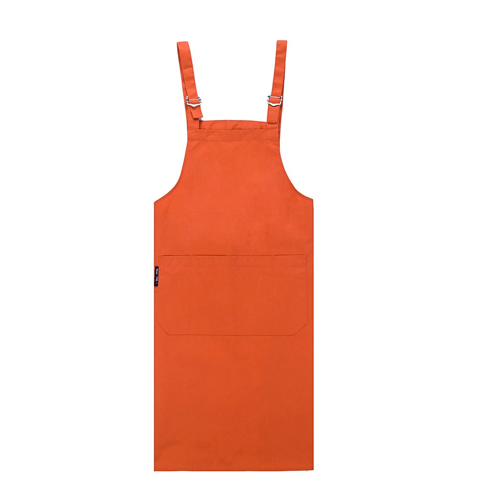 Unisex Food Service Kitchen Work Restaurant Home Cooking Cleaning Wear Aprons Chef Waiter Hotel Coffee Shop Uniforms: Orange