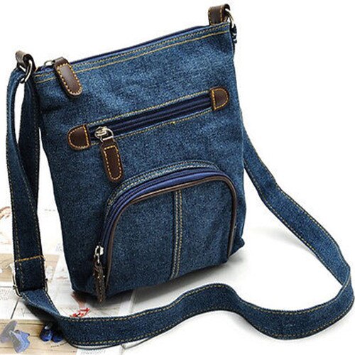 Trend blue Denim Handbag Women Shoulder Messenger Bags Cowboy Style packet lady Girls Handbags: Default Title