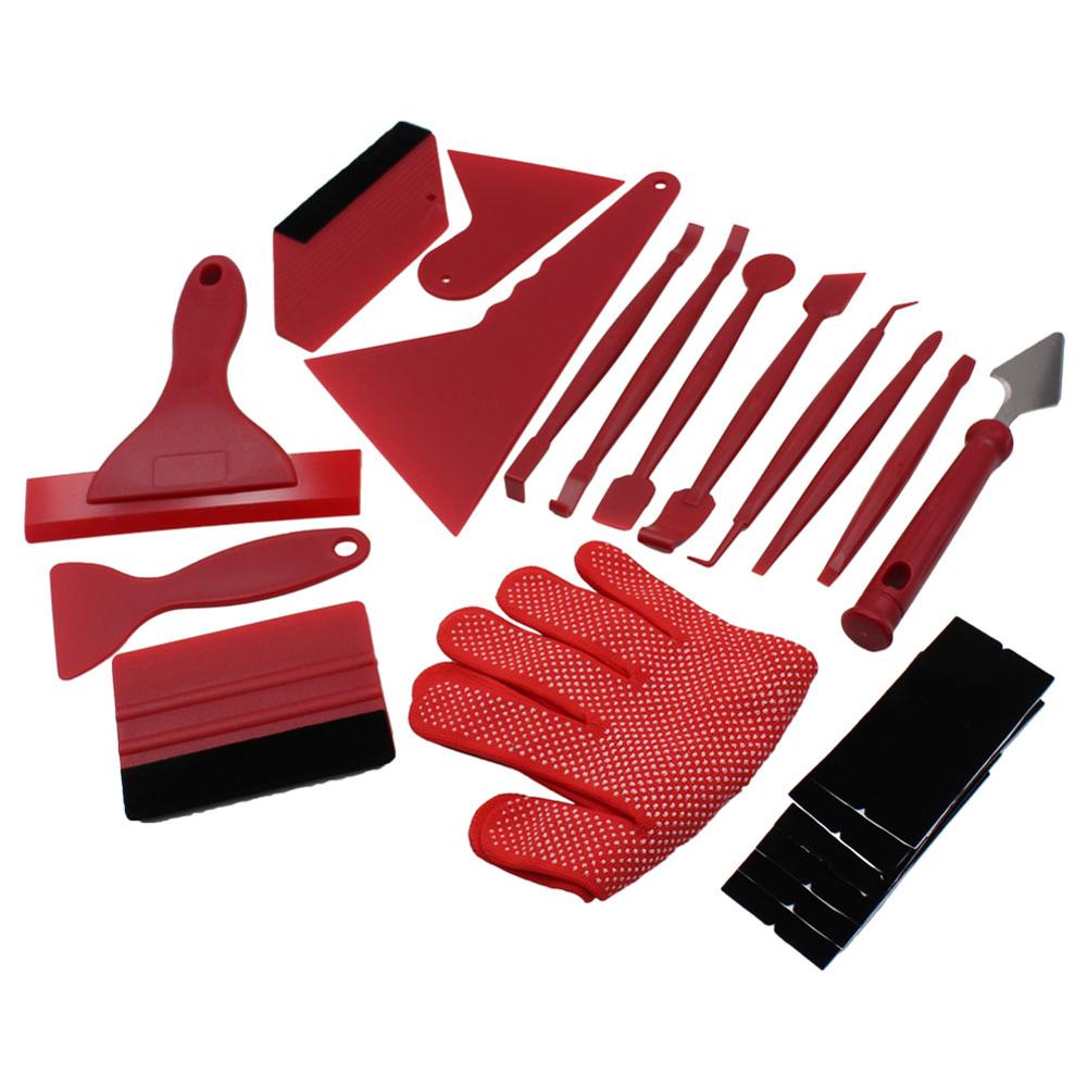 Car Vinyl Wrap Tools Carbon Fiber Film Wrapping Cutter Aid Tool Auto Window Tint Squeegee Razor Scraper Sticker Car Accessories