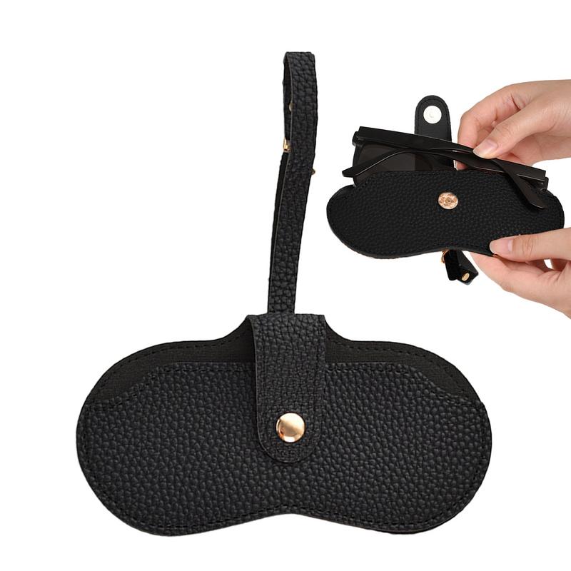 Leder Brillenetui Halfter Auto schlank Tasche für Brillen Sonnenbrillentasche mit Riemen Brillenhülle Abdeckung für Zuhause Wohnheim Reisen
