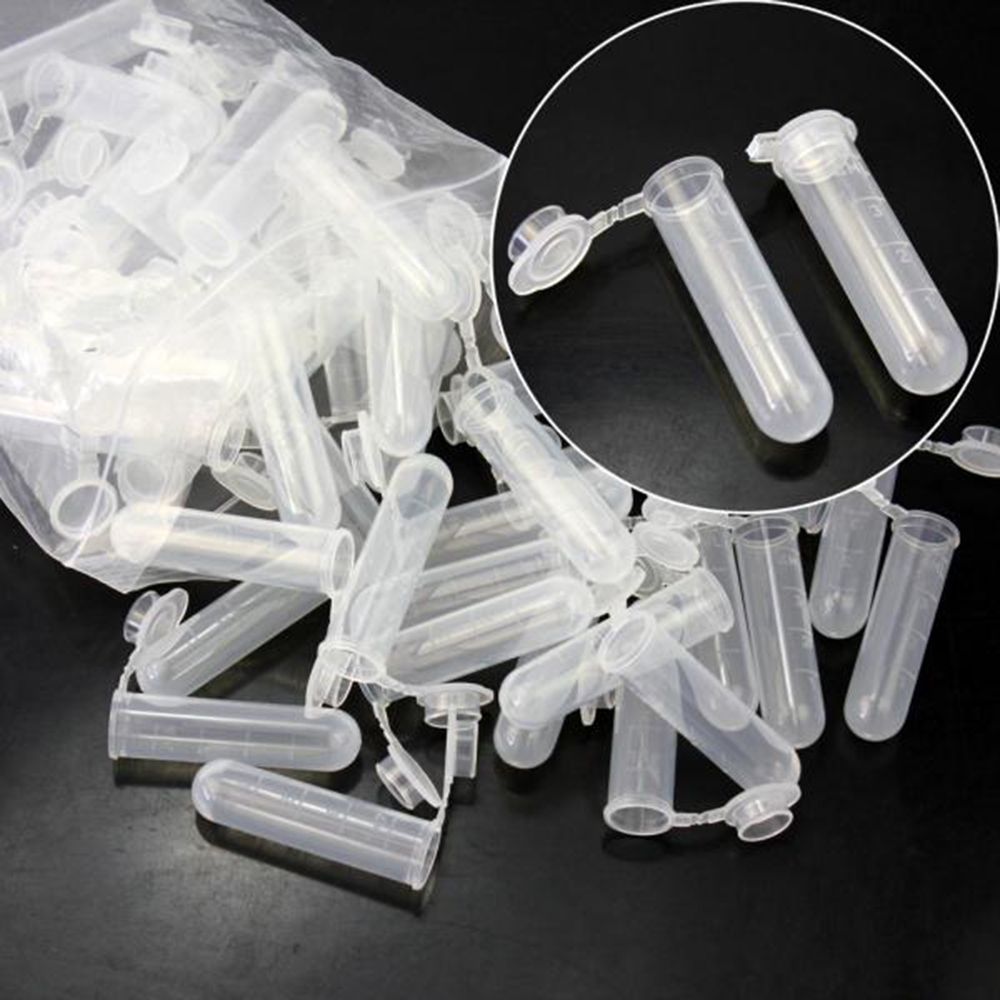 Plastikflasker multifunktions 5ml klare rør tom prøveopbevaringsbeholder 5ml plastikrør