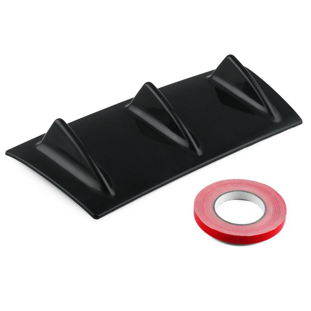 difusor de labio para parachoques trasero de coche Universal 7Fin estilo aleta de tiburón alerón de coche parachoques labio Spliter Car-Styling ABS plástico para cualquier