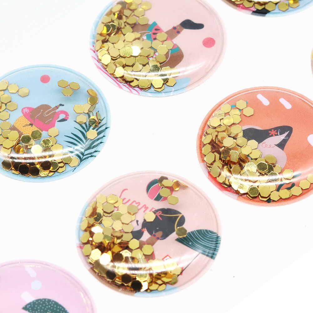 Polku paljetti shaker tarrat koristeet tee itse askartelu scrapbooking korttien teko päiväkirjakoristeet