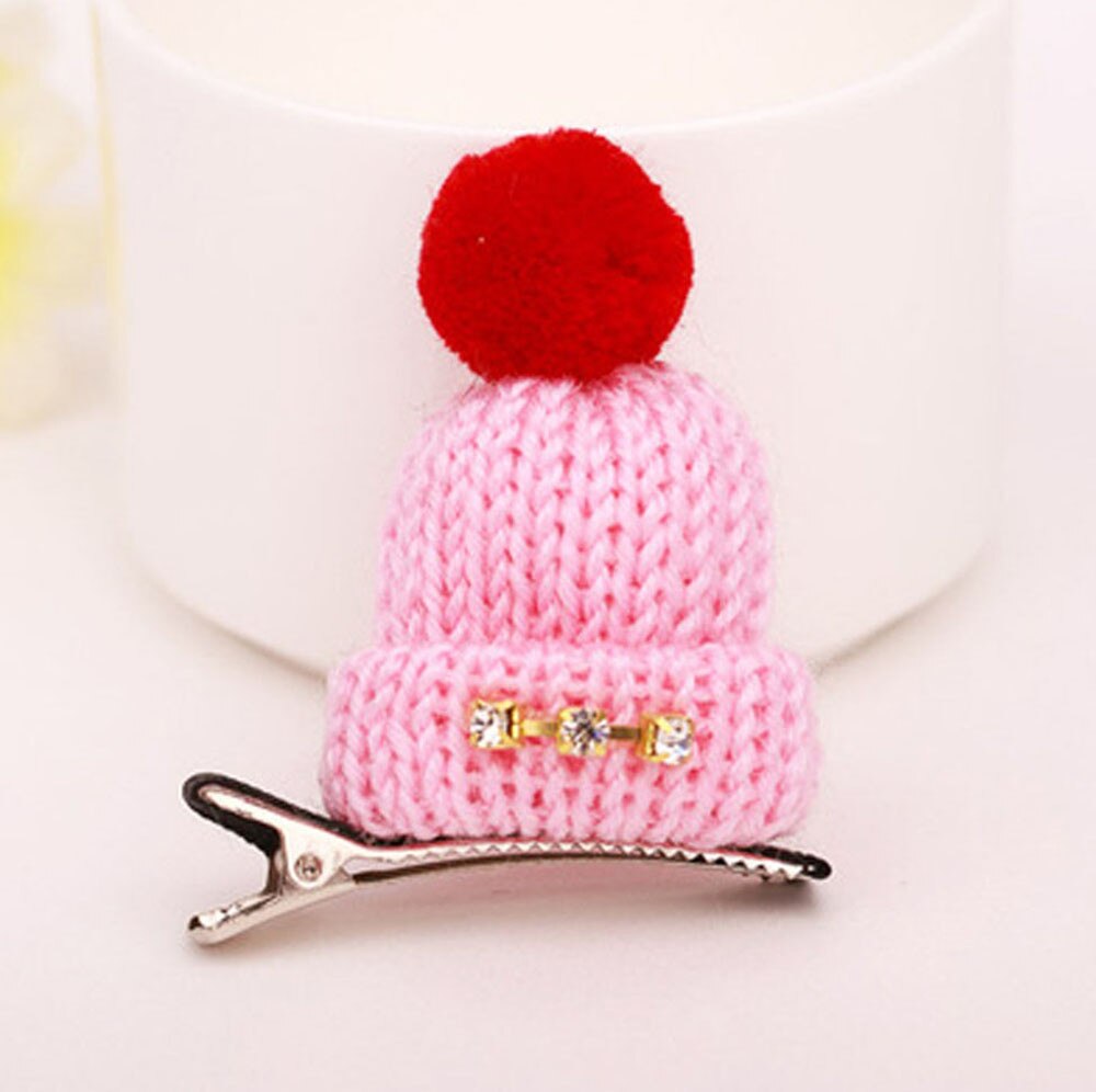 Mini Hair Clip Girl Baby Autumn And Winter Wool Hat Shape Hair Clip Side Clip Baby Side Clip Child Hair Accessories Set
