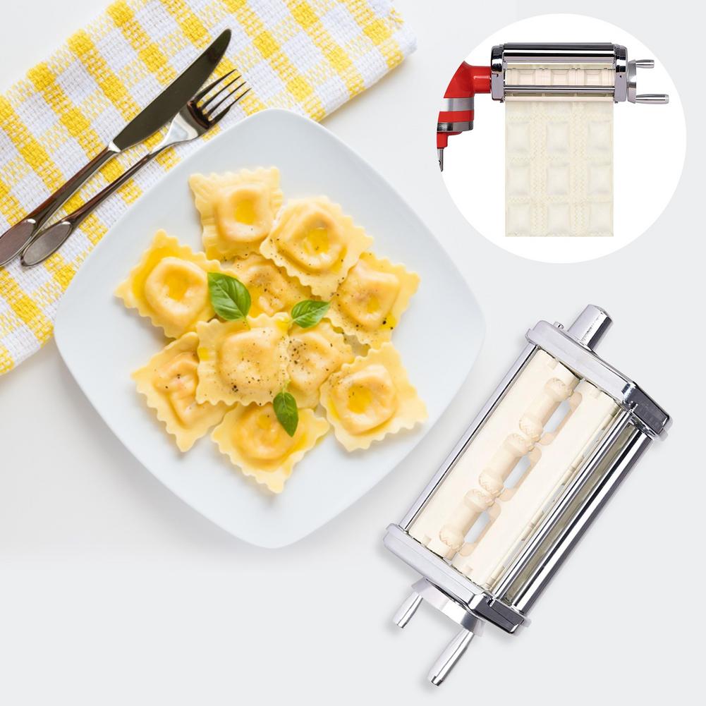 Kitchen Aid Pasta Tool Ravioli Maker Stainless Steel Pasta Spaghetti Roller Stand Mixer Noodle Press Attachment Tool Accessories