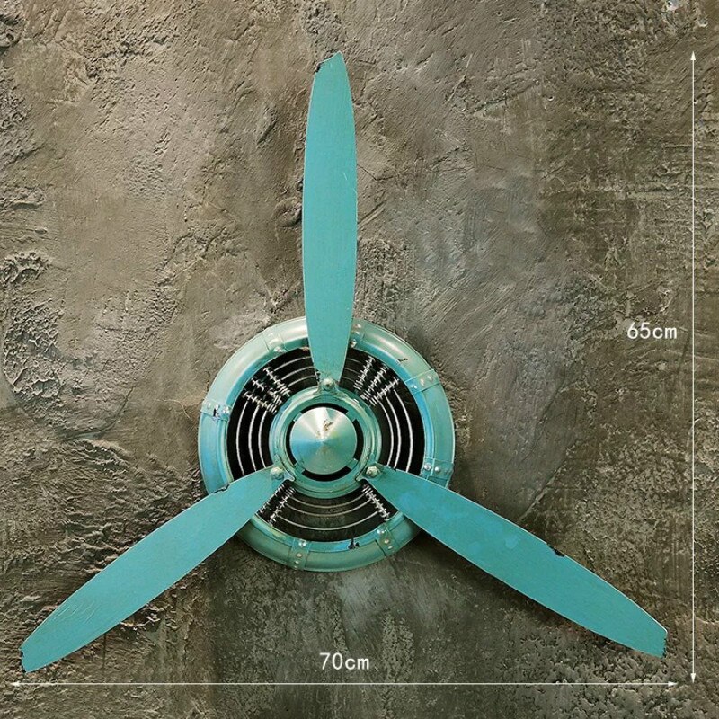Vintage Industriële Stijl Decoraties Vliegtuig Propeller Ijzeren Muur Decoratie Bar Internet Cafe Hanger Wanddecoratie: Blue2