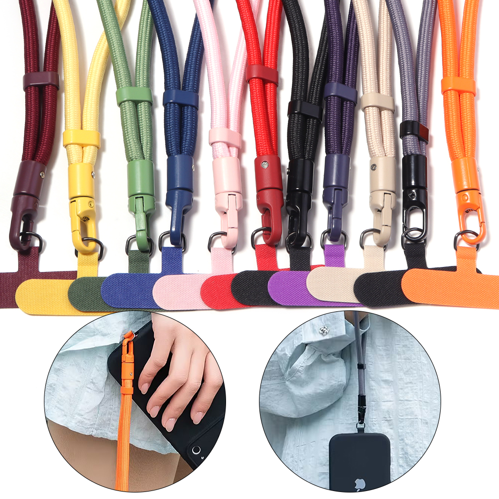 1pc/lot 20cm Adjustable Polyester Wrist Phone Lanyard Anti-Lost Wrist Strap With Detachable Patch Tab For Cell Phone Camera USB
