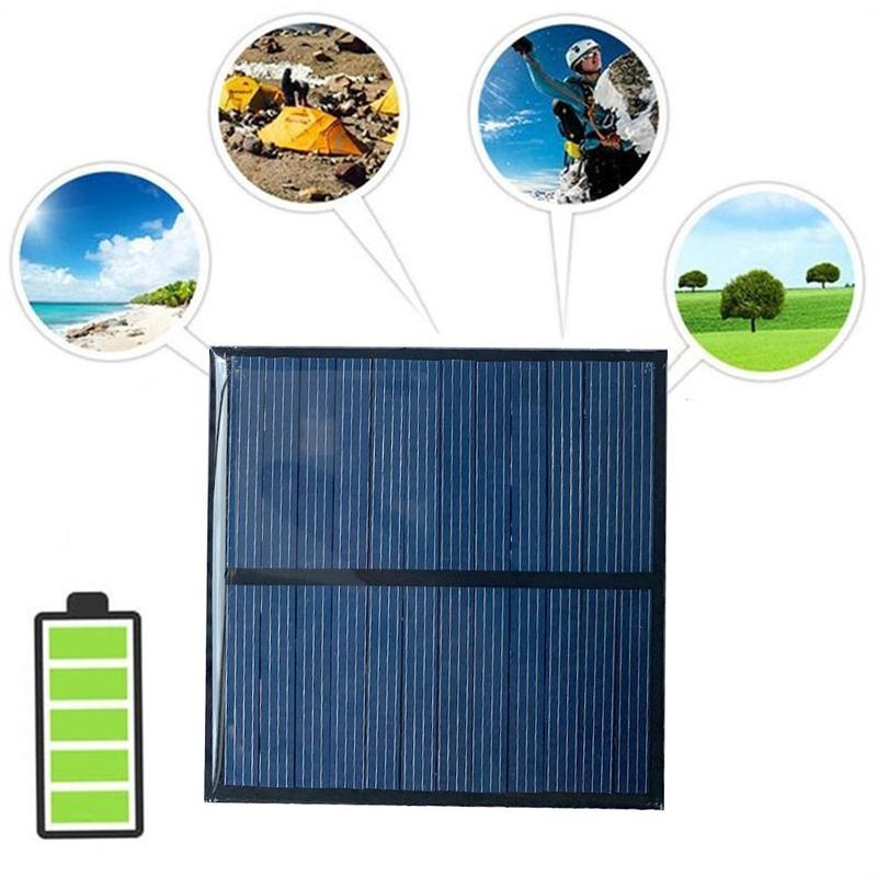 6V Solar Panel Mini Solar System DIY 140MA Solar Panel Battery Solar Portable Phone Cell Charger Cell T5X6