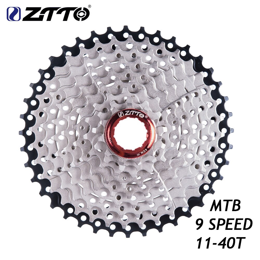Cykel freewheel kassette tandhjul 8s/9s/10s/11s 11-25 28 32 36 40 42 46 50t slr on til mtb landevejscykel stål svinghjul hg system: 9s 11-40t sølv