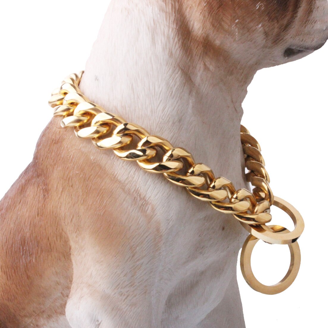 Tiasri Rvs Halsband P Keten Hoge Gepolijst Huisdier Ketting Metalen Ketting Hond Training Ijzer Halsbanden Honden Lead Leash