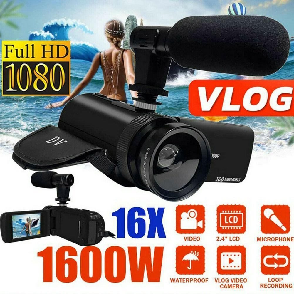 1080P HD 16x Zoom Digital Camcorder Video Camera DV Recorder Microphone Camera External S5M2