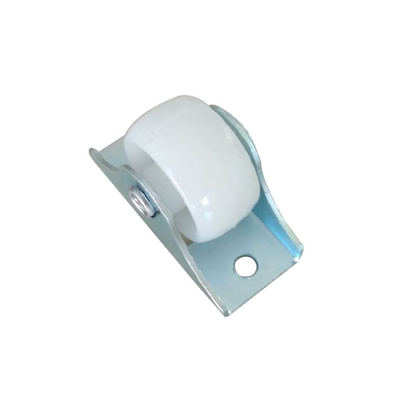 White Rail Fixed Casters Small One-Way Wheel Furniture Plastic Directional Wheel Hardware Accessories P31A