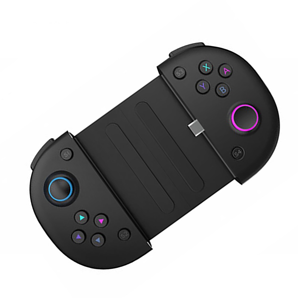 Mini game controller med type c hurtig opladning + teleskop telefonholder bærbar spilhåndtag joystick følsomme knapper