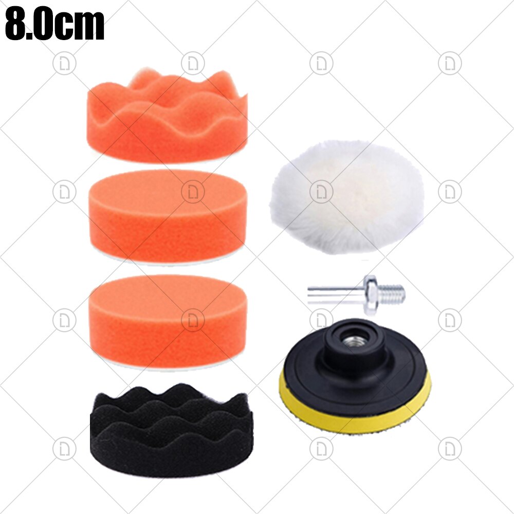 3 Inch Car Polishing Kit Polish Pad Car Polish Buffing Pad Abrasive Disc Sponge Foam Pads Polisher For Headlight Refurbish: 7