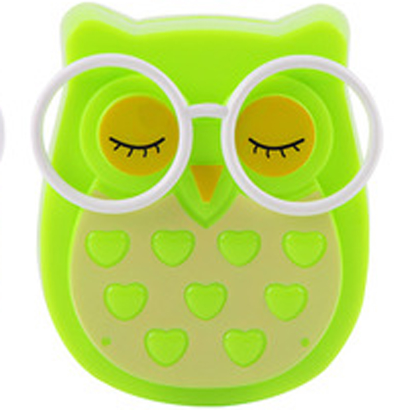 Mini Owl Baby Night light Automatic Sensor Light Control Lamp Child Kids Baby Room Led Lamp Animal Socket Veilleuse LED Toys: Green